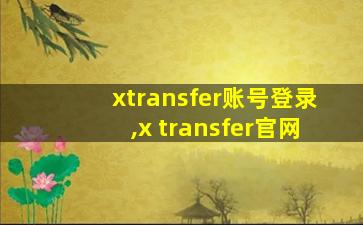 xtransfer账号登录,x transfer官网